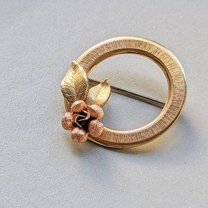 Vintage Krementz Rose Brooch Pin